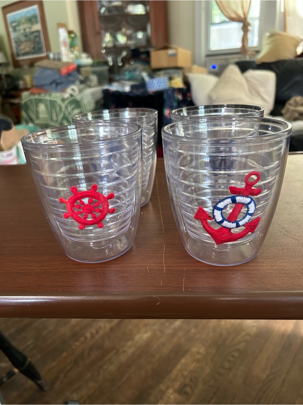 Tervis set a four Ol’ time maritime collection tumblers 12 oz . No clouding.